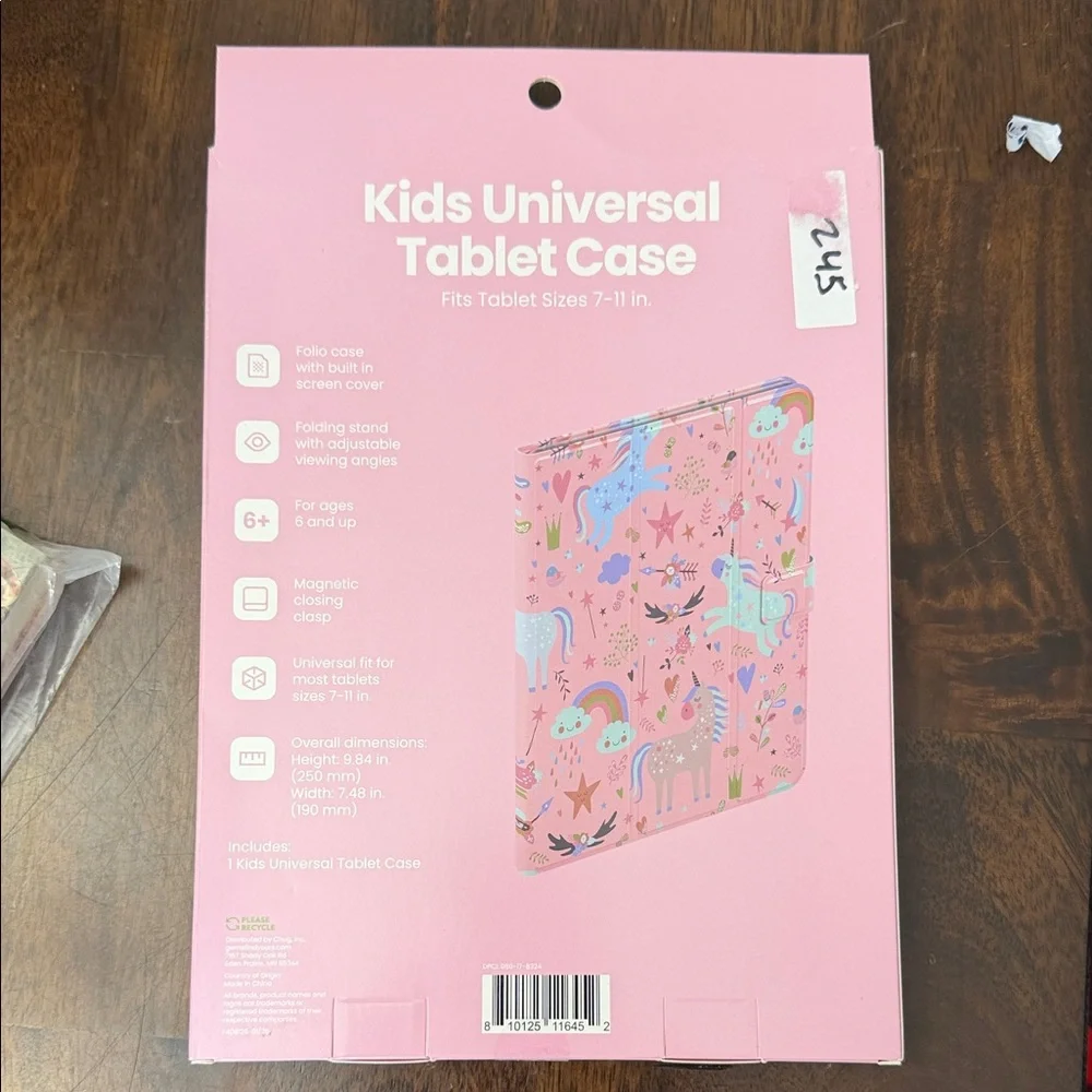 Target Kids Universal Tablet Case - Pink‎ with Multicolor Unicorn Design
